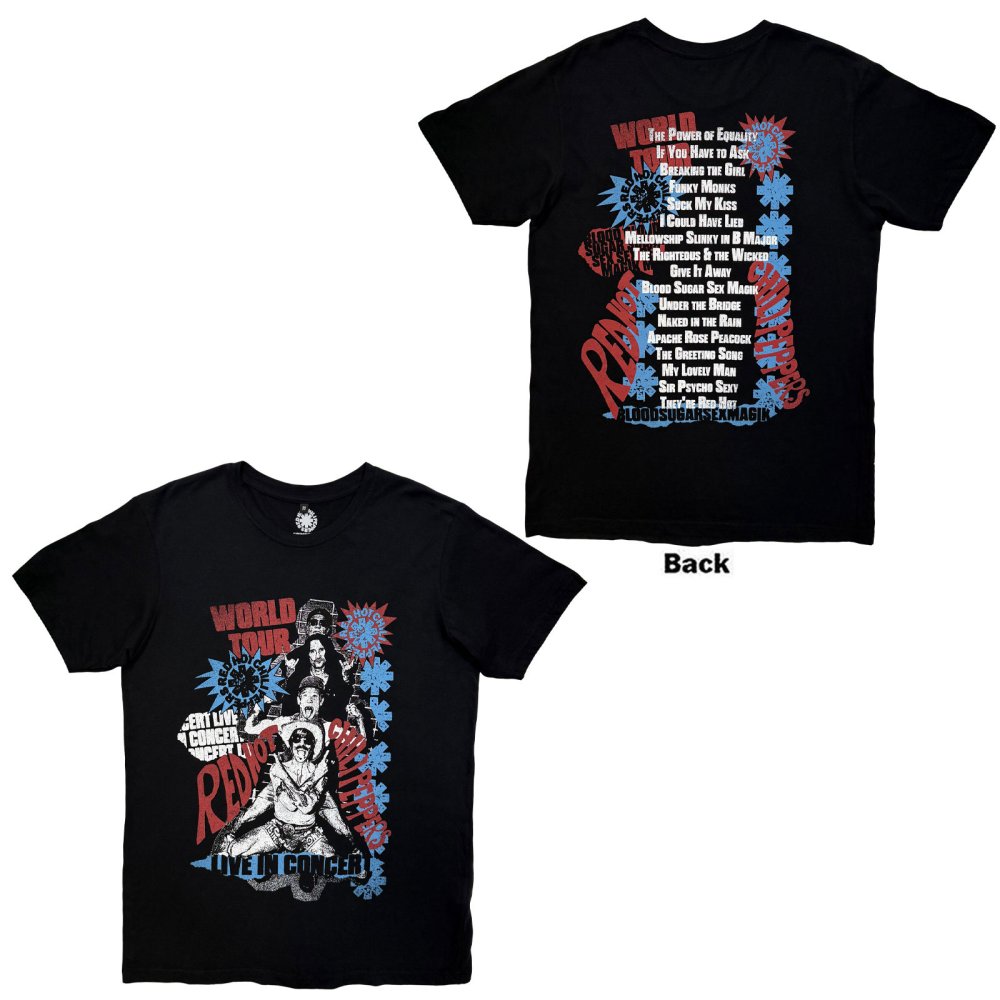 Red Hot Chili Peppers - Blood Sugar Sex Magik Tracklist Mens Tshirt - Black